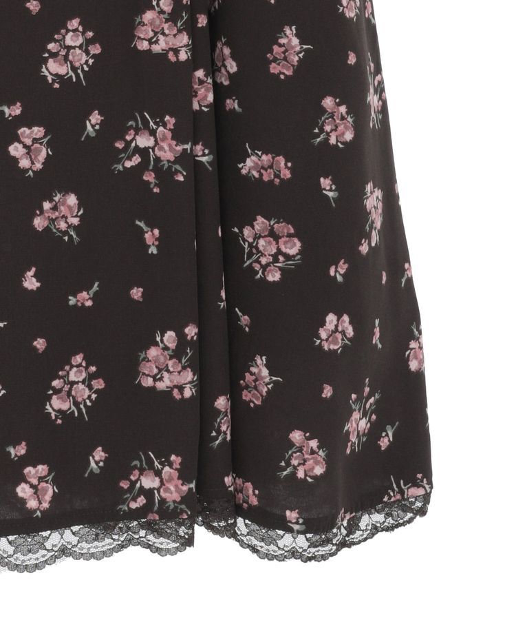 earth music&ecology「レース切替フラワーロングワンピース」|ワンピース|