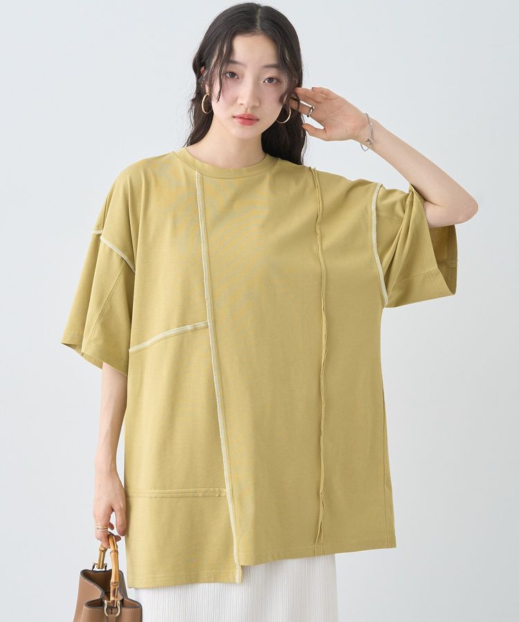 earth music&ecology「ステッチデザインルーズTee」|Tシャツ・カットソー|