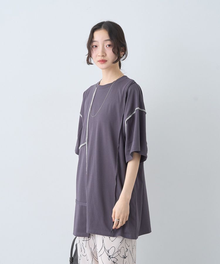 earth music&ecology「ステッチデザインルーズTee」|Tシャツ・カットソー|