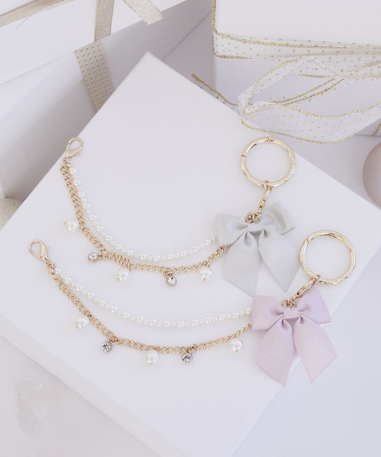 Maison de FLEUR「パールビジューリボン2Wayチャーム」|その他|