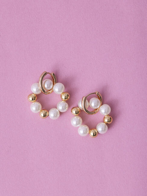  「パール&times;メタル2WAYピアス」|その他|