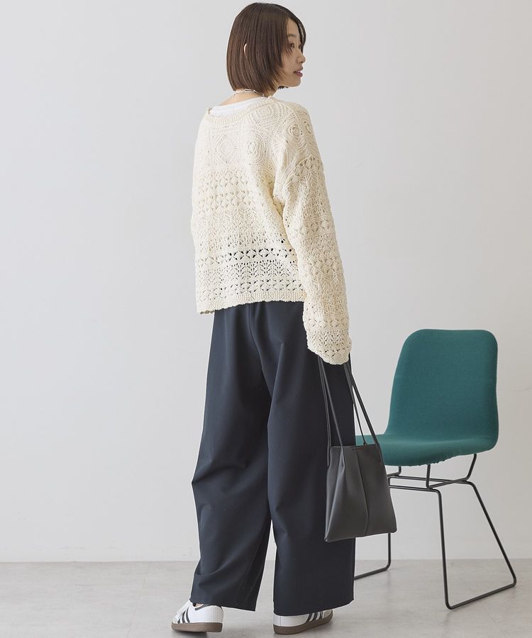 AMERICAN HOLIC「【イージーケア】リボン付きタックワイドパンツ」|その他|