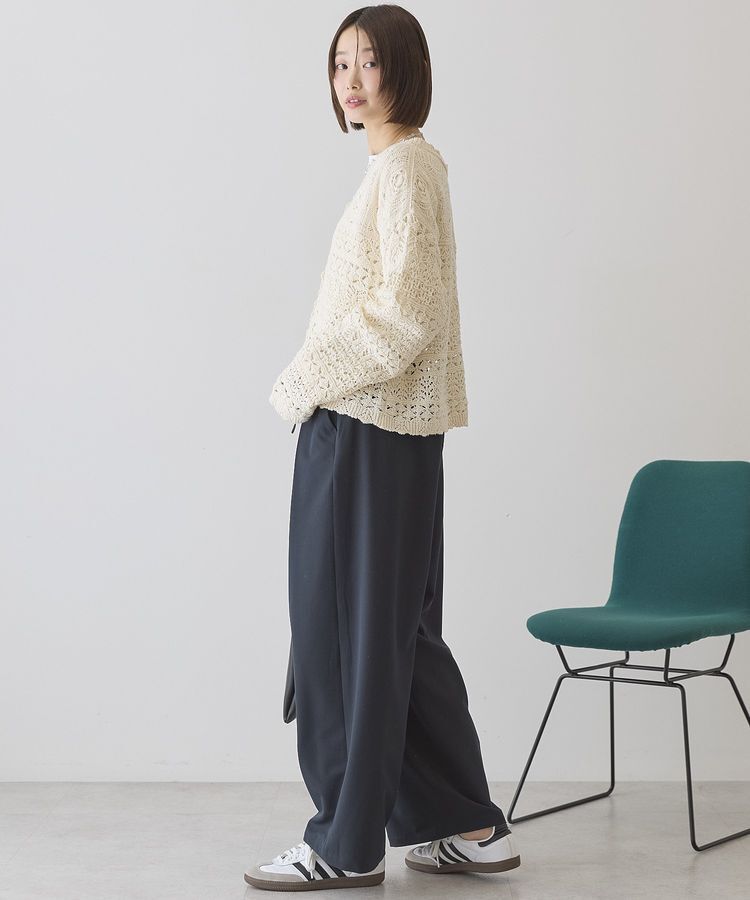 AMERICAN HOLIC「【イージーケア】リボン付きタックワイドパンツ」|その他|