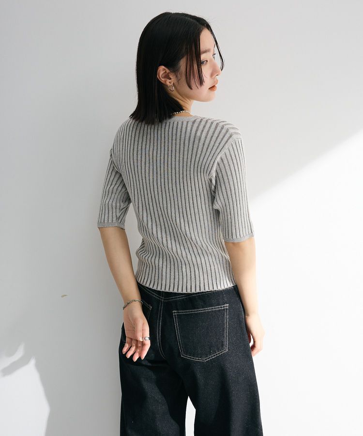 Green Parks「配色リブニットプルオーバー」|ニット・セーター|