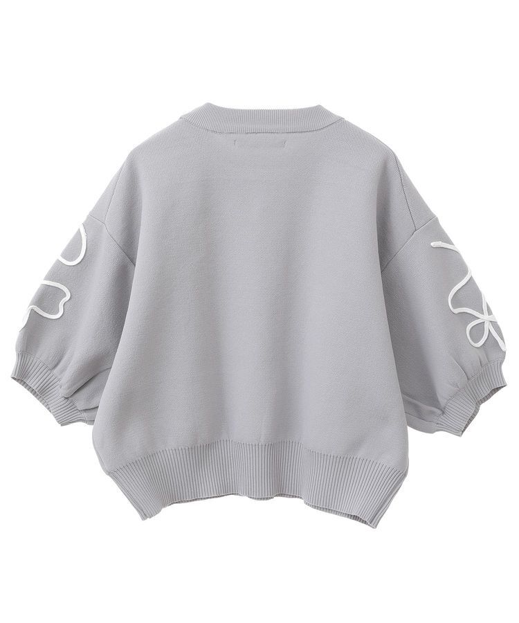 Green Parks「・ELENCARE DUE ライン刺繍5分袖ニット」|ニット・セーター|