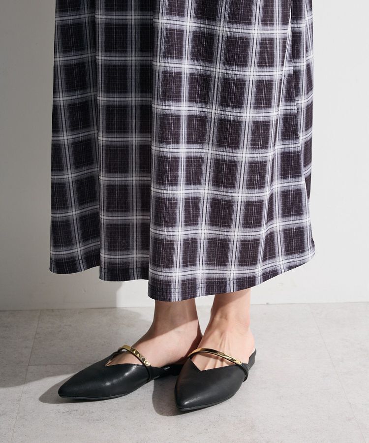 Green Parks「ペプラムチェックキャミワンピース」|ワンピース|