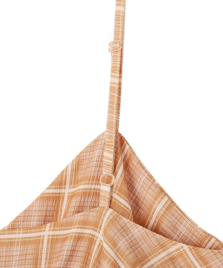 Green Parks「ペプラムチェックキャミワンピース」|ワンピース|