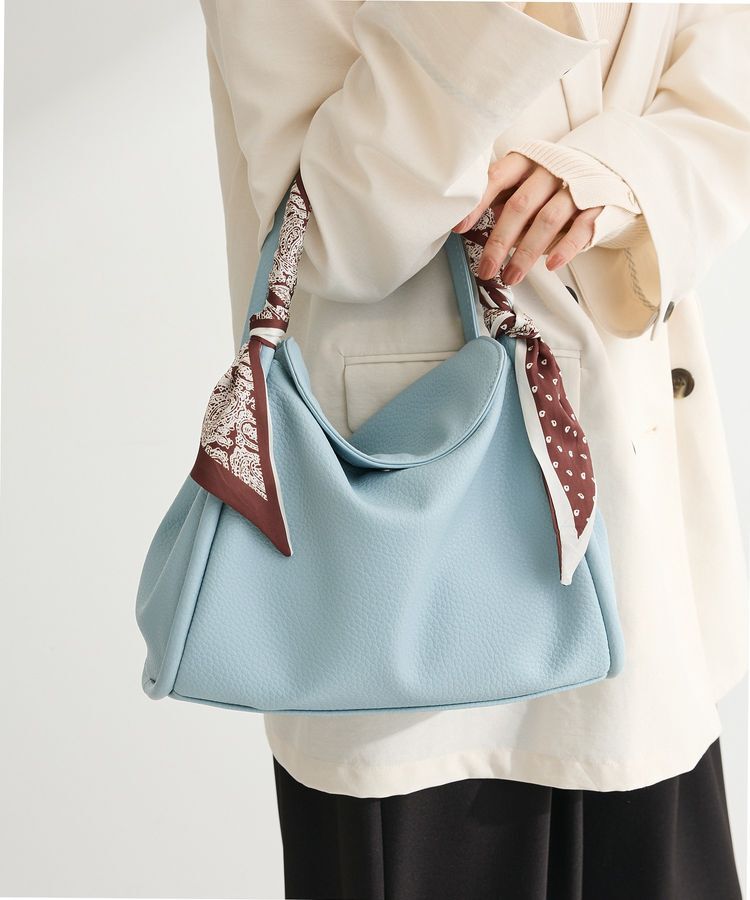 Green Parks「3SETスカーフ付コードハンドルバッグinポーチ」|ショルダー・メッセンジャー|Blue