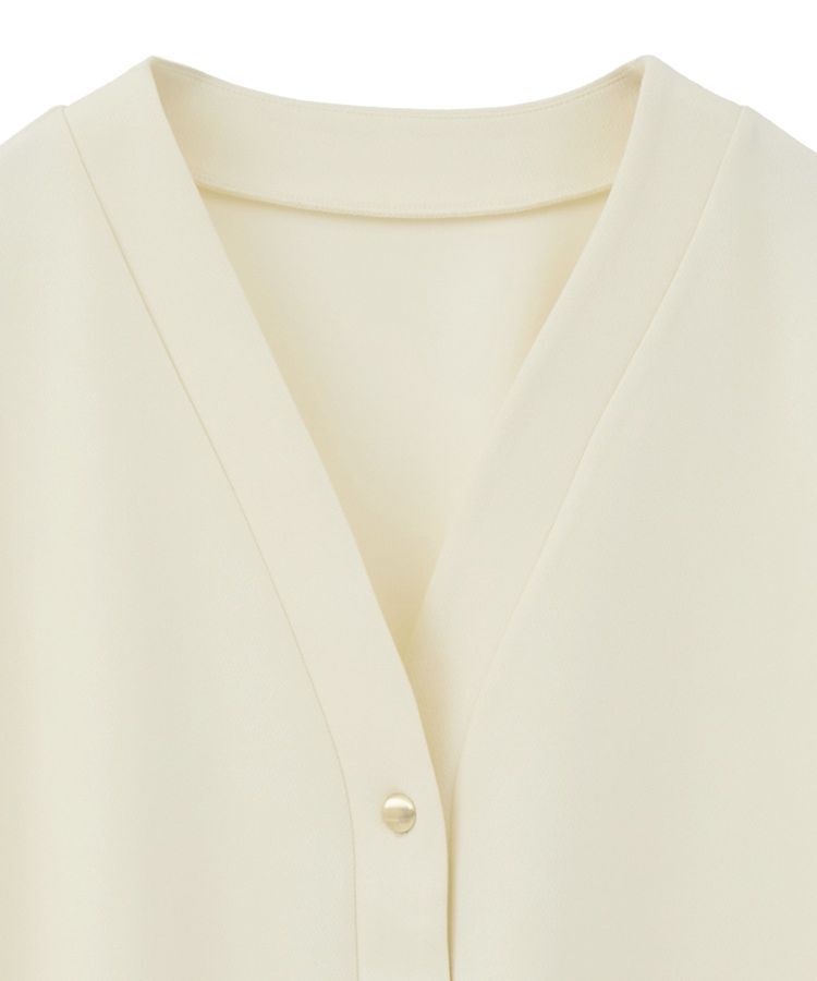 YECCA VECCA「金釦カットジョーゼットカーディガン」|カーディガン|