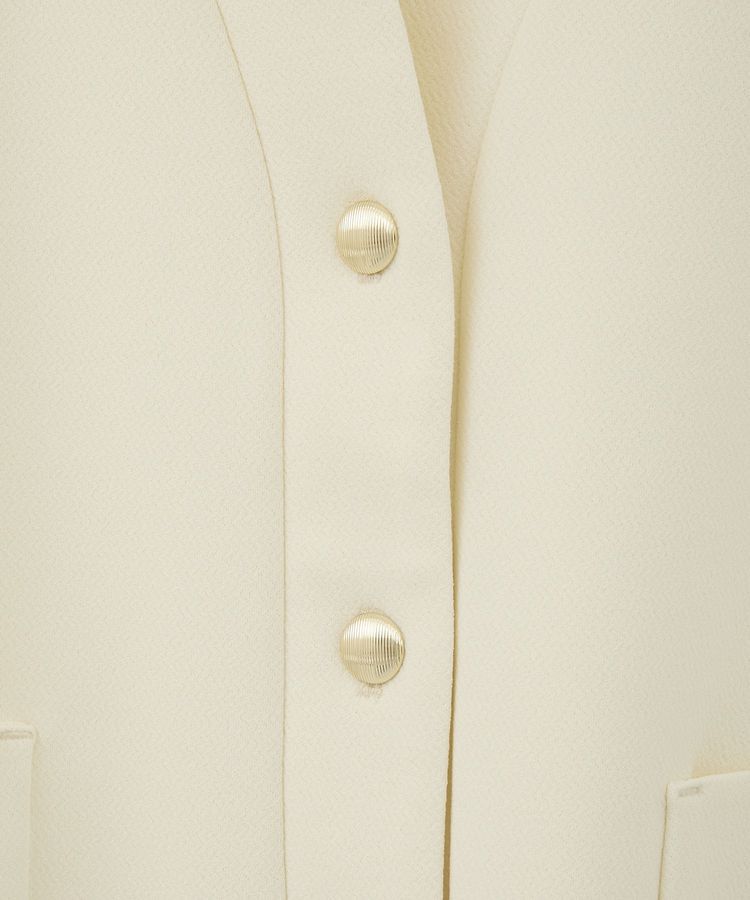 YECCA VECCA「金釦カットジョーゼットカーディガン」|カーディガン|