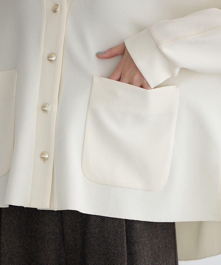 YECCA VECCA「金釦カットジョーゼットカーディガン」|カーディガン|