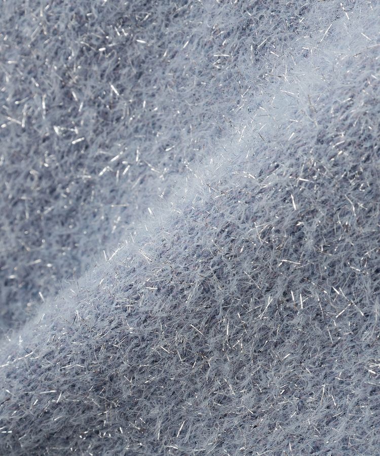 YECCA VECCA「ラメフェザー袖フリンジニット」|ニット・セーター|