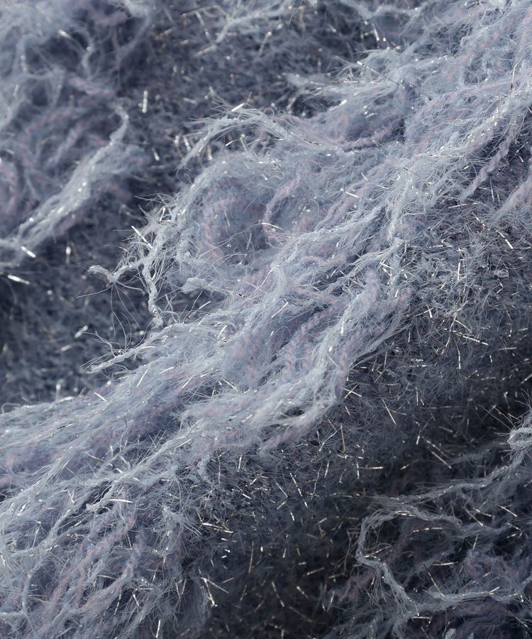 YECCA VECCA「ラメフェザー袖フリンジニット」|ニット・セーター|