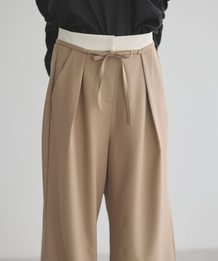GARAGE OF GOOD CLOTHING「ベルト配色タックワイドパンツ」|その他|
