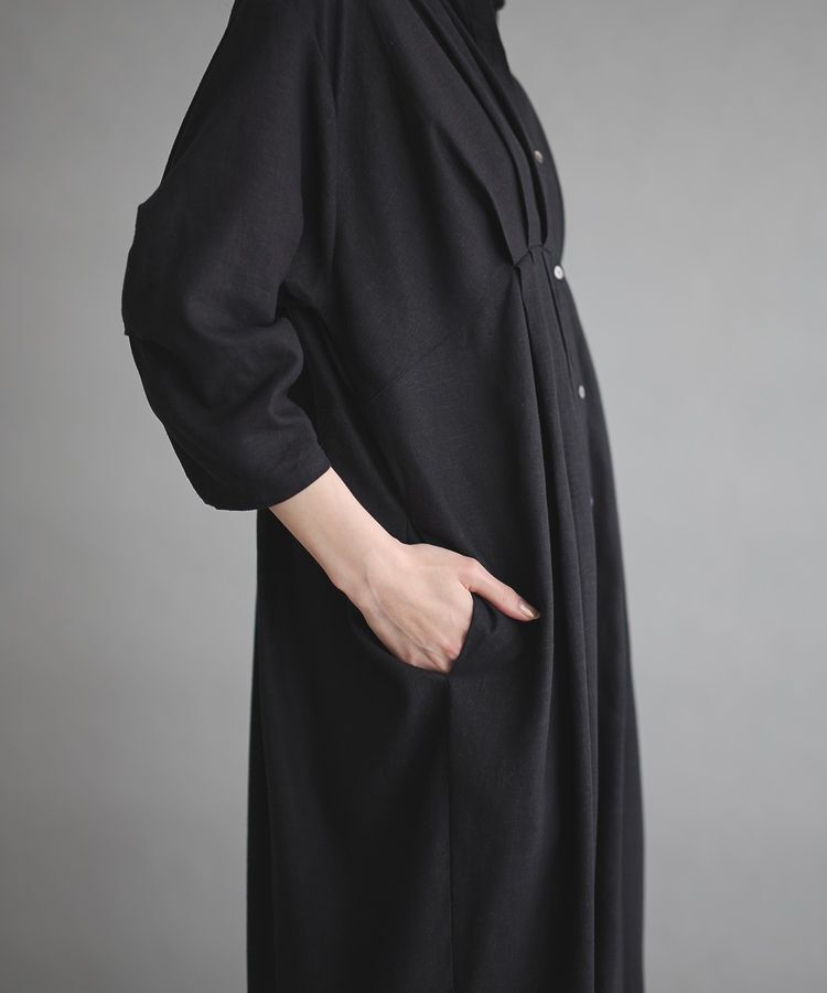 GARAGE OF GOOD CLOTHING「リネンタックロングワンピ-ス」|ワンピース|