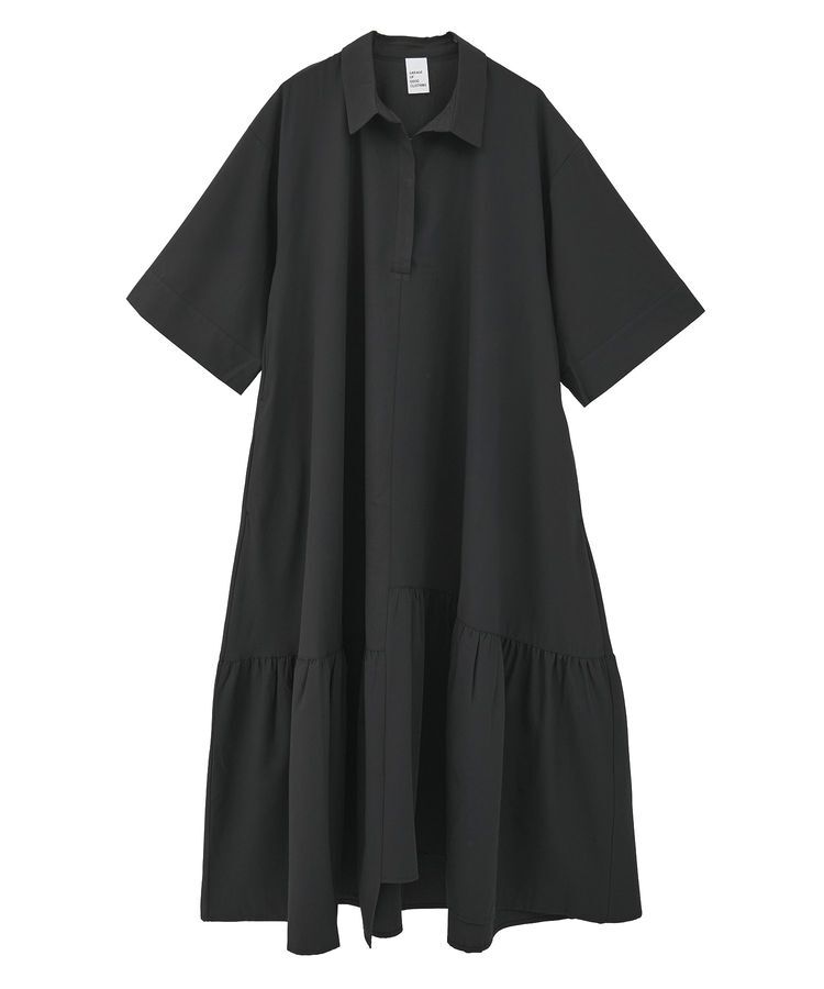 GARAGE OF GOOD CLOTHING「無地アシンメトリー７分袖ワンピース」|ワンピース|