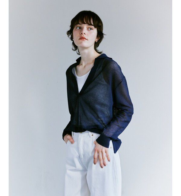 allureville「シアーカノコスキッパーネック プルオーバー」|ニット・セーター|