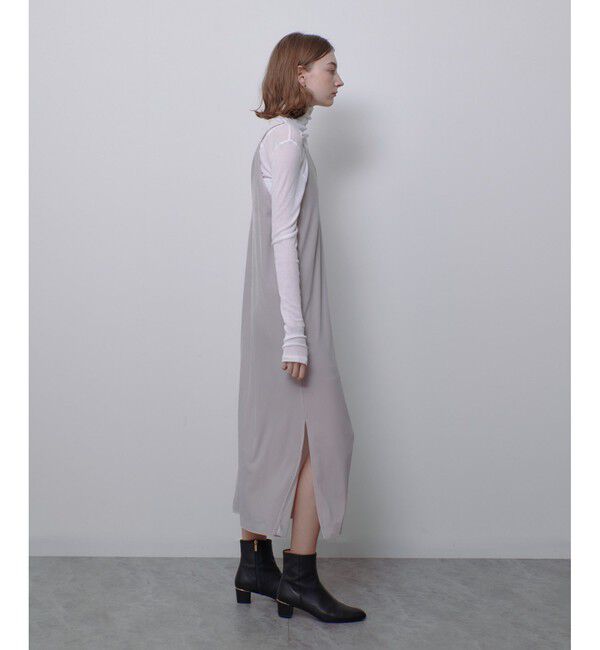 allureville「ベロアサイドスリットキャミワンピース」|ワンピース|