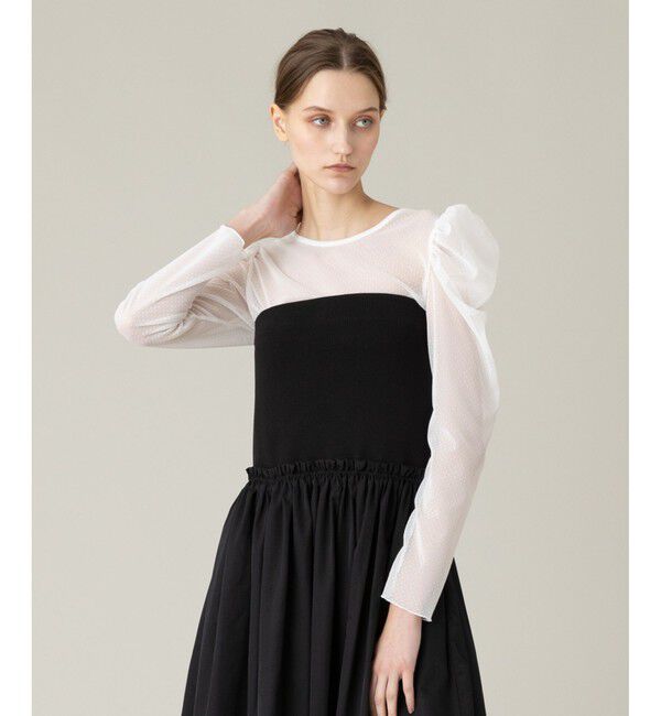 LOULOU WILLOUGHBY「【LOULOU WILLOUGHBY】ビスチェニットワンピース」|ワンピース|