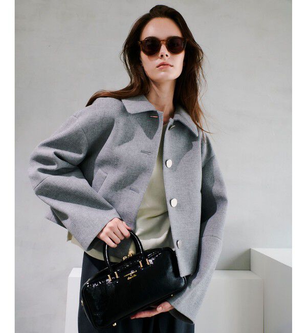 allureville「ボンディングステンカラーブルゾン」|ブルゾン・スタジャン|