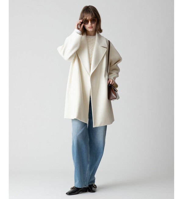 allureville「リバービッグカラーミドル丈コート」|その他|