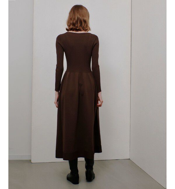 allureville「ウエストマークコクーンニットワンピース」|ワンピース|