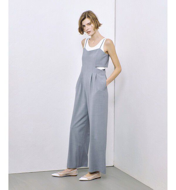 allureville「ストレッチトロサロペットパンツ」|オールインワン|