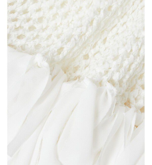 LOULOU WILLOUGHBY「【LOULOU WILLOUGHBY】シフォンパピエメッシュプルオーバー」|ニット・セーター|