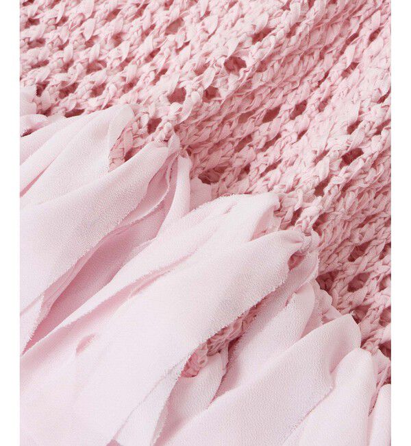 LOULOU WILLOUGHBY「【LOULOU WILLOUGHBY】シフォンパピエメッシュプルオーバー」|ニット・セーター|