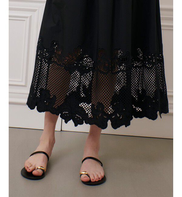 LOULOU WILLOUGHBY「【LOULOU WILLOUGHBY】エンブロイダリーノースリワンピース」|ワンピース|