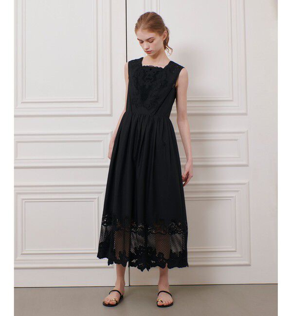 LOULOU WILLOUGHBY「【LOULOU WILLOUGHBY】エンブロイダリーノースリワンピース」|ワンピース|