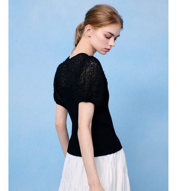 LOULOU WILLOUGHBY「【LOULOU WILLOUGHBY】レーシーニットビスチェプルオーバー」|ニット・セーター|