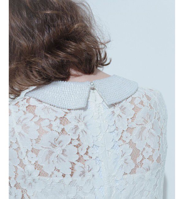 LOULOU WILLOUGHBY「【LOULOU WILLOUGHBY】パールネックレースワンピース」|ワンピース|