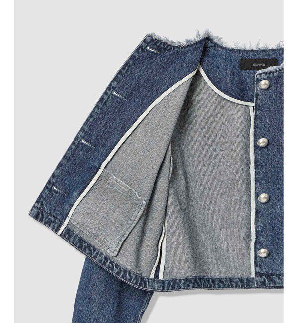 allureville「デニムノーカラージャケット」|ノーカラージャケット|