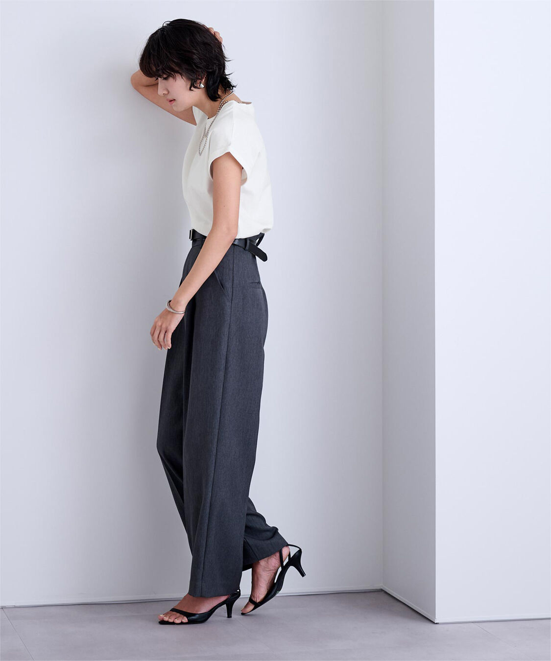 ur's「汗染み防止ダブルカフスTシャツ」|Tシャツ・カットソー|