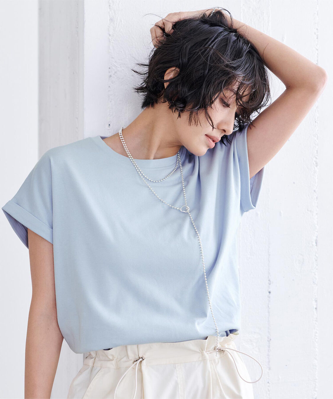 ur's「汗染み防止ダブルカフスTシャツ」|Tシャツ・カットソー|