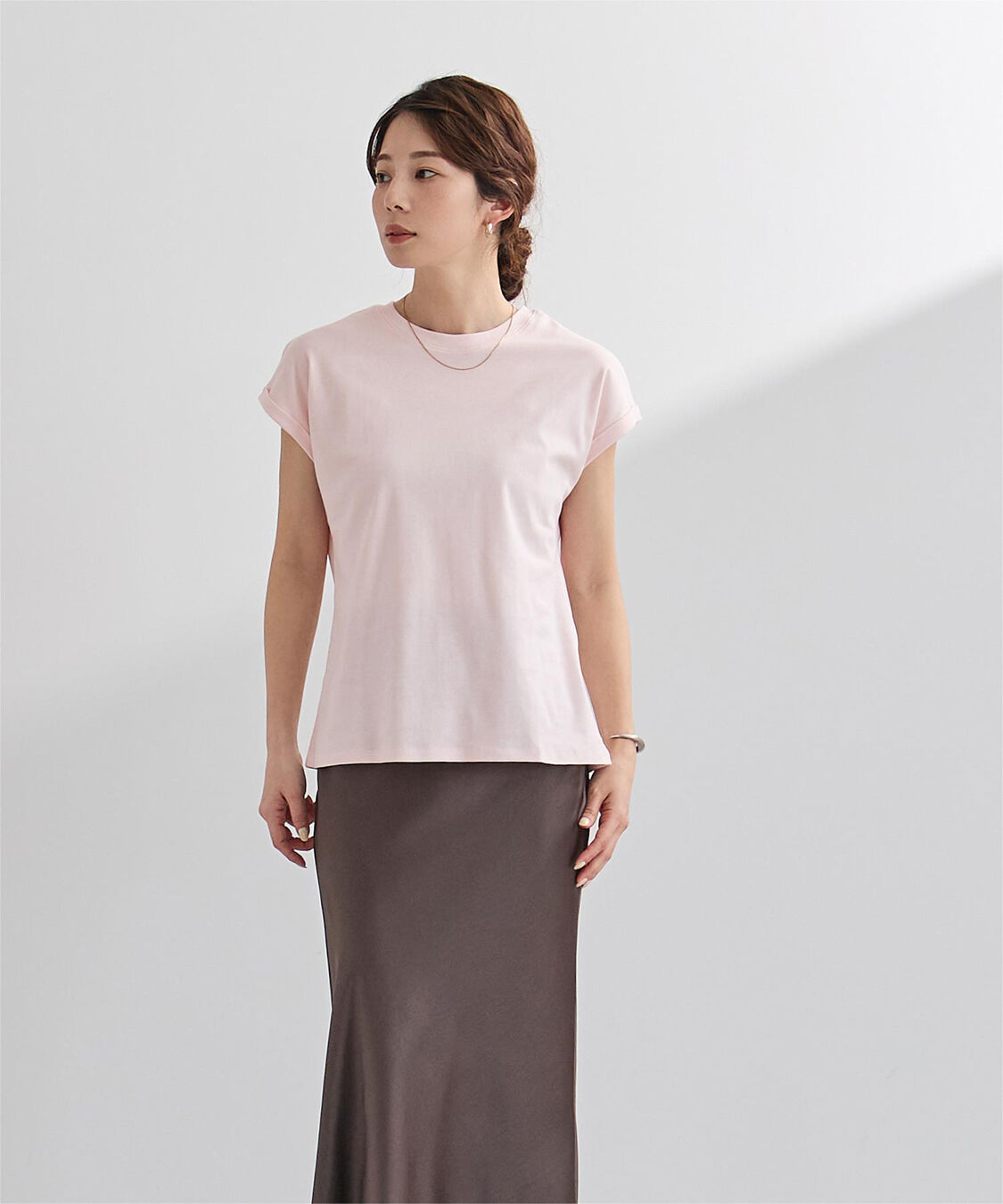 ur's「汗染み防止ダブルカフスTシャツ」|Tシャツ・カットソー|