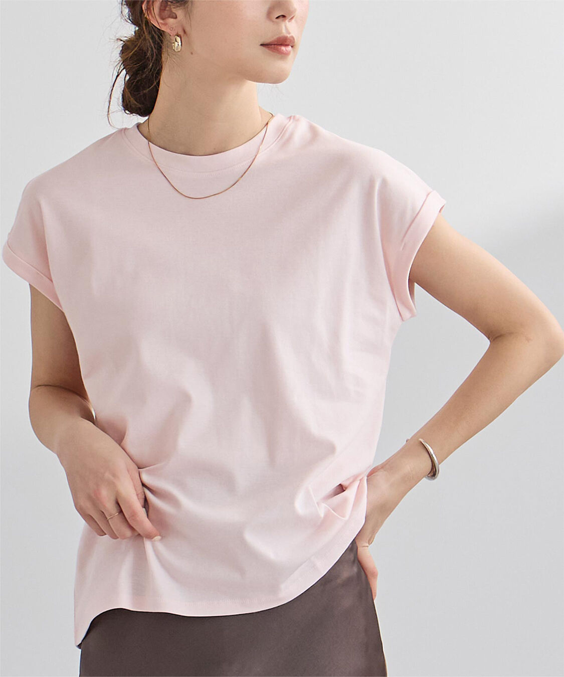 ur's「汗染み防止ダブルカフスTシャツ」|Tシャツ・カットソー|