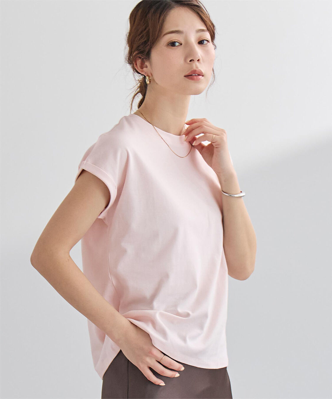 ur's「汗染み防止ダブルカフスTシャツ」|Tシャツ・カットソー|