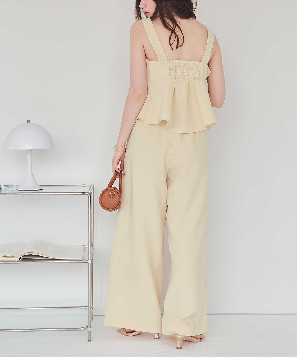 titivate「ハイウエストツータックワイドパンツ」|スラックス|