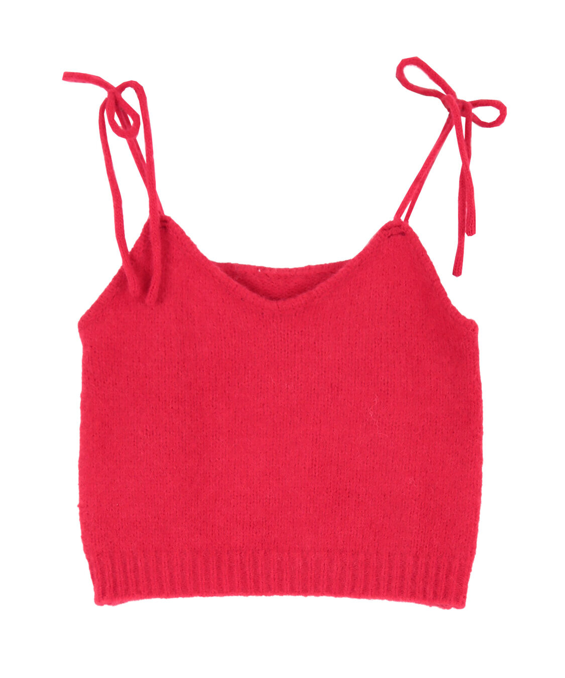 titivate「リボンデザインニットキャミソール」|ニット・セーター|レッド