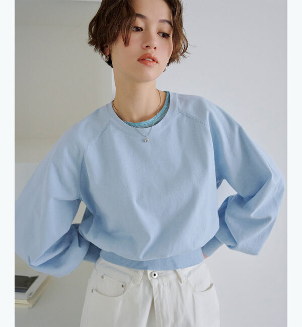 titivate「ベーシックコンパクトニット」|ニット・セーター|ライトブルー