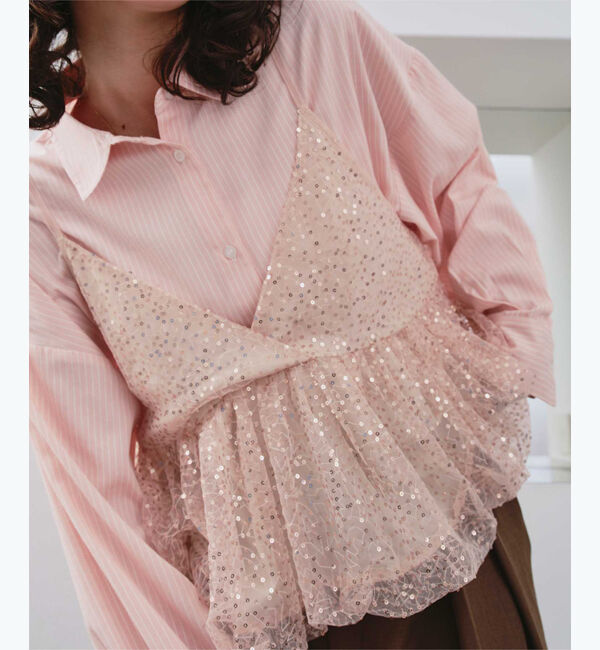 titivate「ヘムバルーンスパンコールキャミソールビスチェ」|キャミソール|