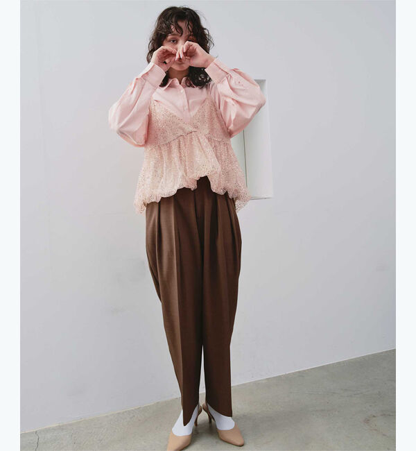 titivate「ヘムバルーンスパンコールキャミソールビスチェ」|キャミソール|