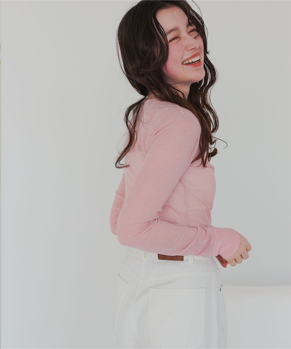 titivate「シアーテレコヘンリーネックトップス」|Tシャツ・カットソー|