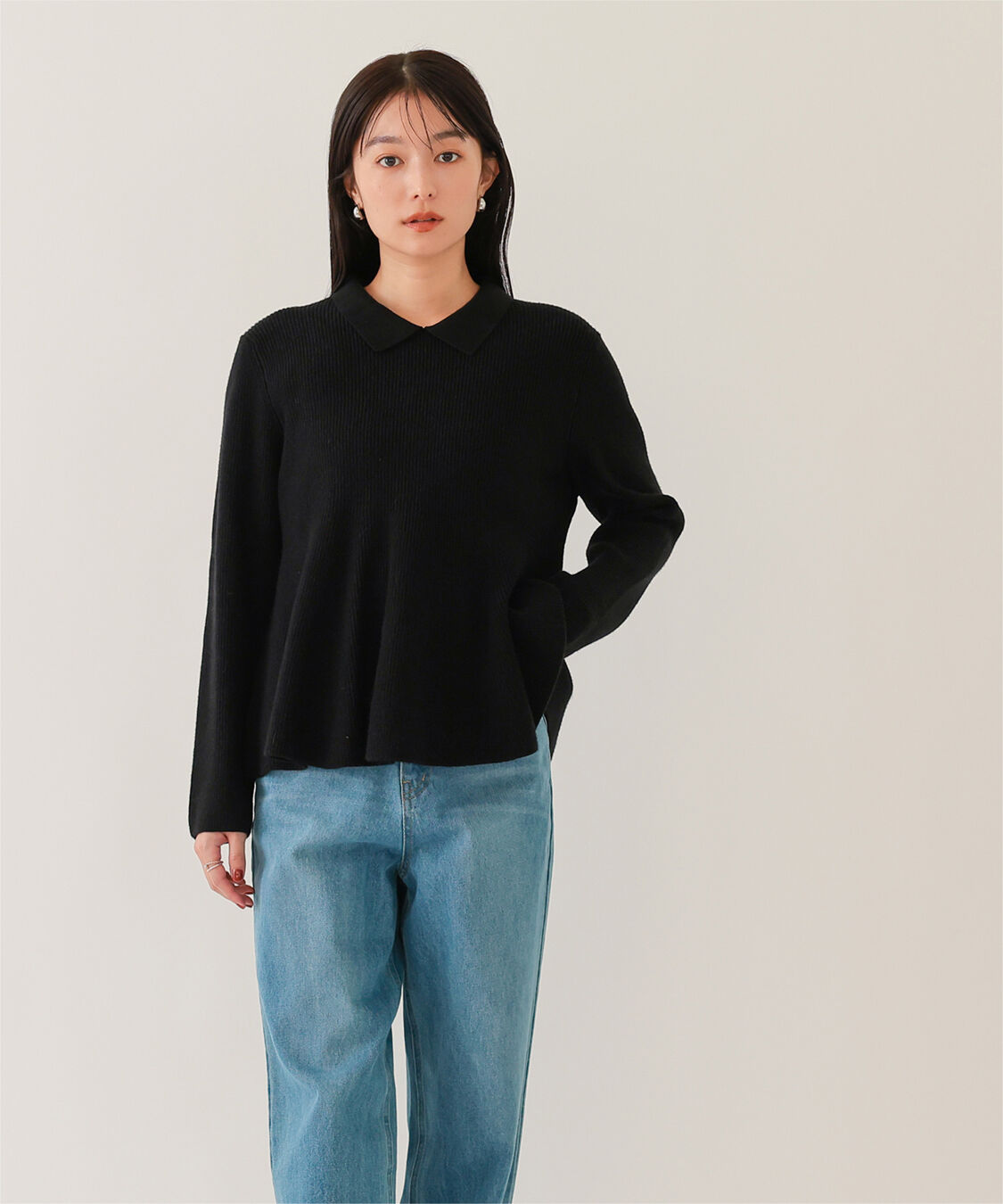 ur's「襟付きペプラムニット」|ニット・セーター|