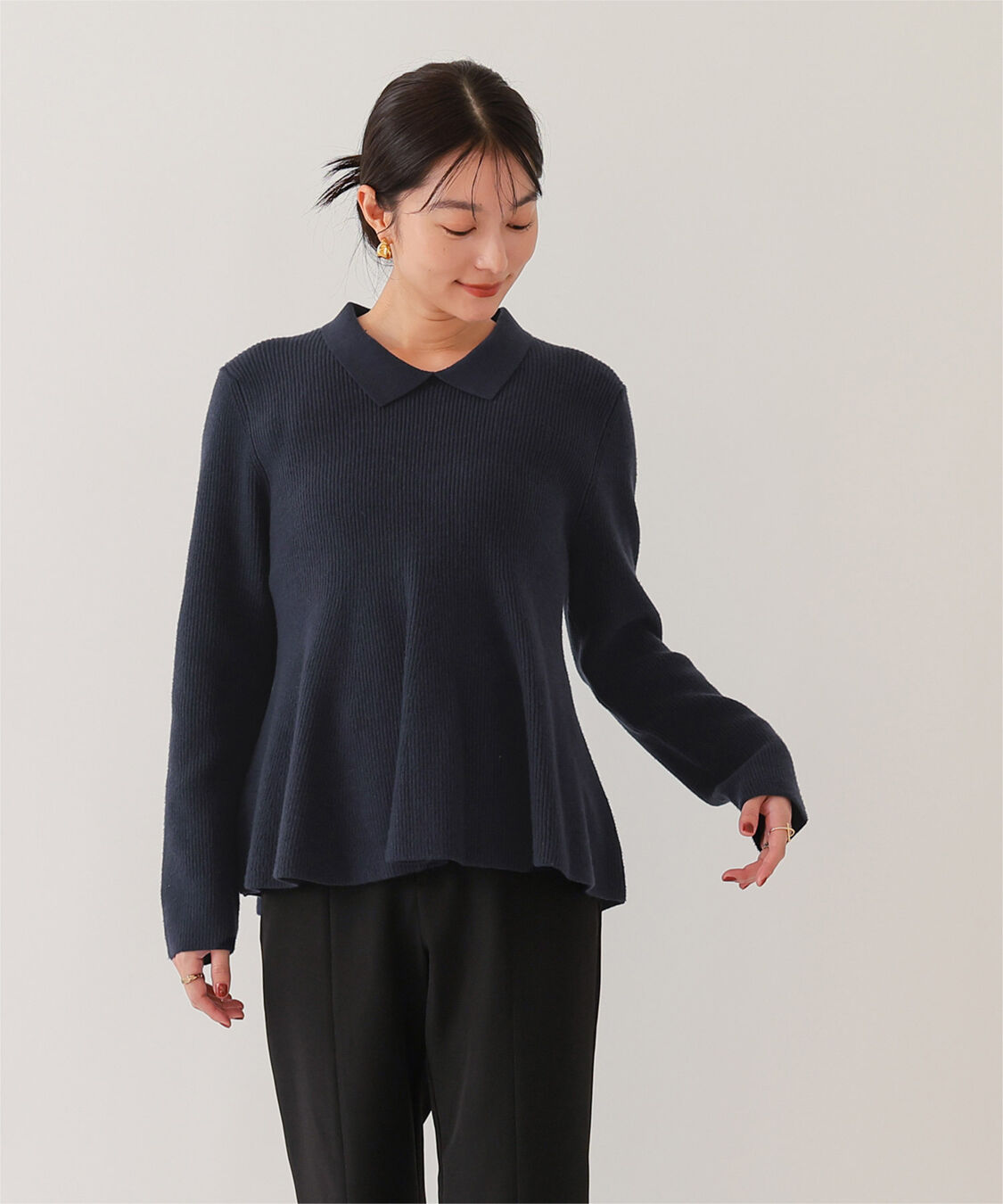 ur's「襟付きペプラムニット」|ニット・セーター|