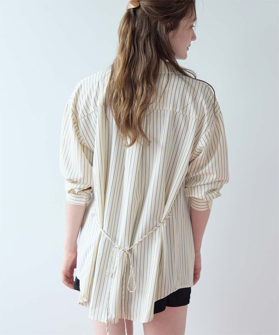 SEA DRESS「ウエストマークデザインシャツ/ラッシュガード」|ビキニトップス|ストライプ