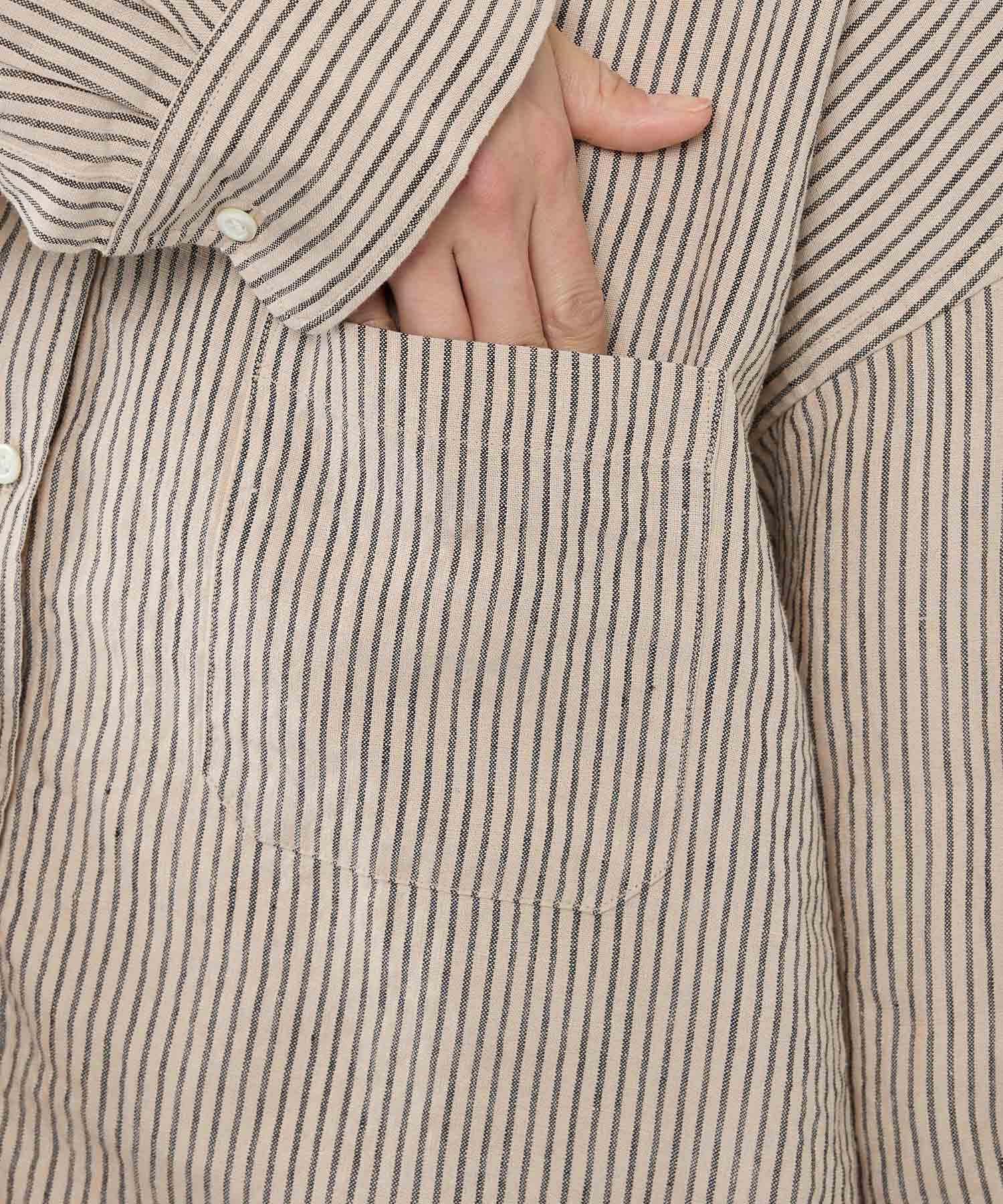 BABYLONE「【WEBストア限定】ストライプBIGシルエットシャツ」|シャツ・ブラウス|