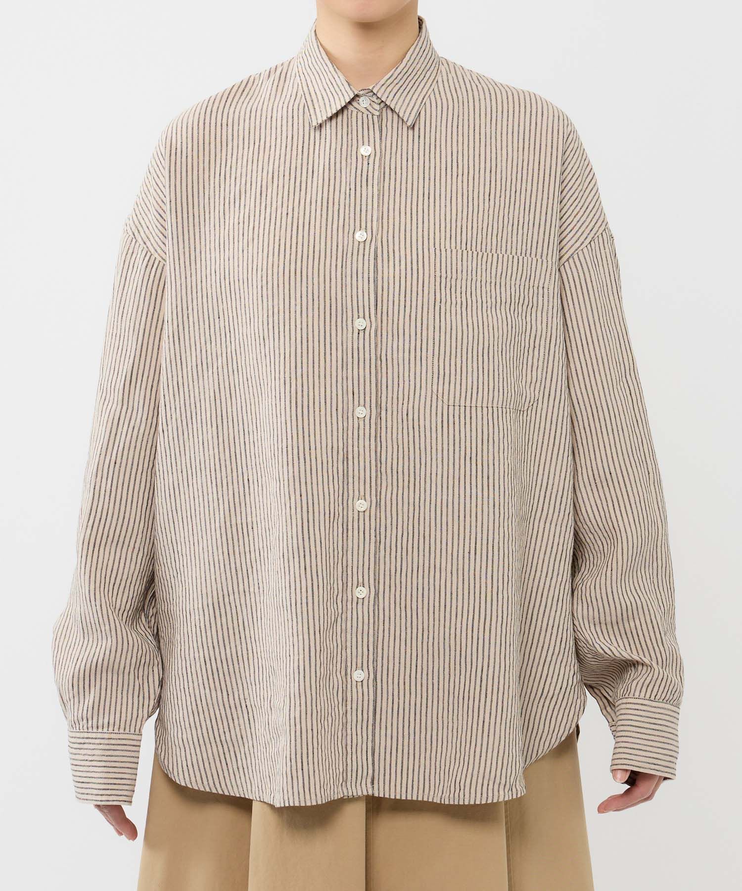 BABYLONE「【WEBストア限定】ストライプBIGシルエットシャツ」|シャツ・ブラウス|